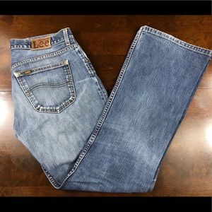 Vintage Lee Denver Button Fly Blue Jeans 33x32